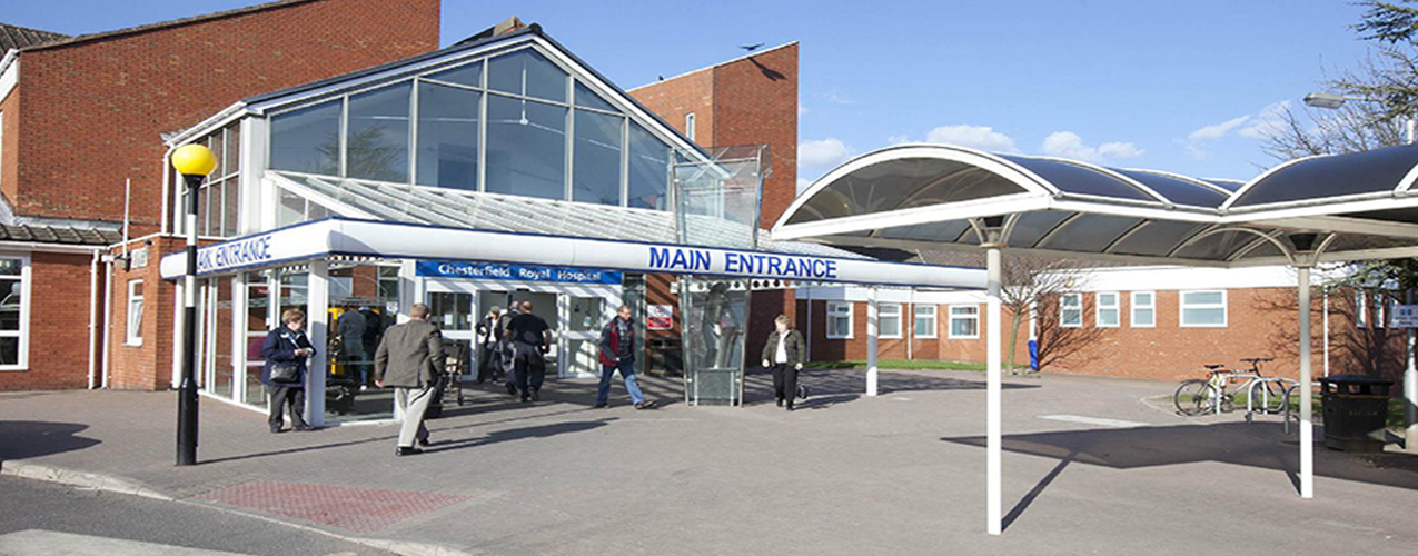 Chesterfield Royal Hospital main entrance