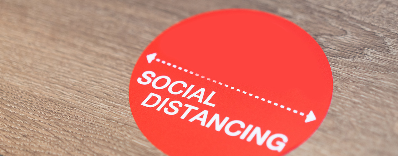 Social distancing label