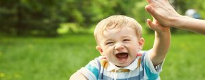 Baby laughing