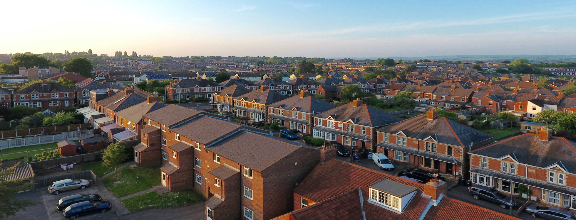 Aerial view of housing