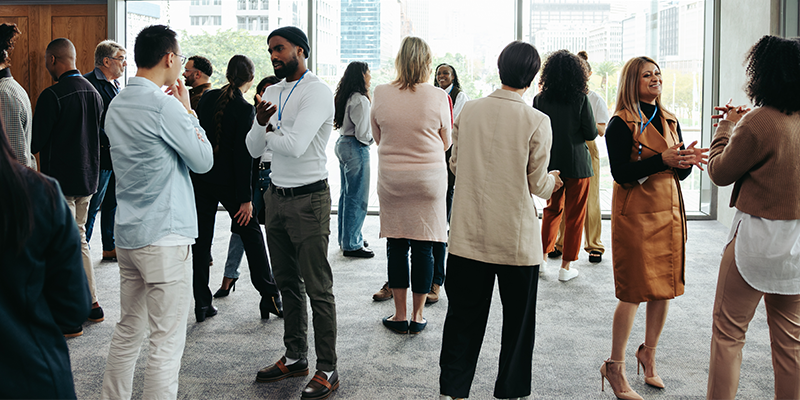 Group of professionals at networking event