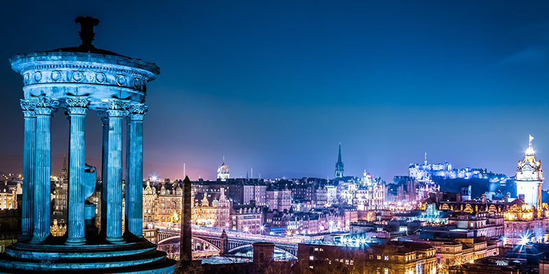 Edinburgh at night
