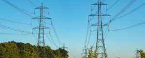 Idox Address Management System (AMS) pylons and blue sky