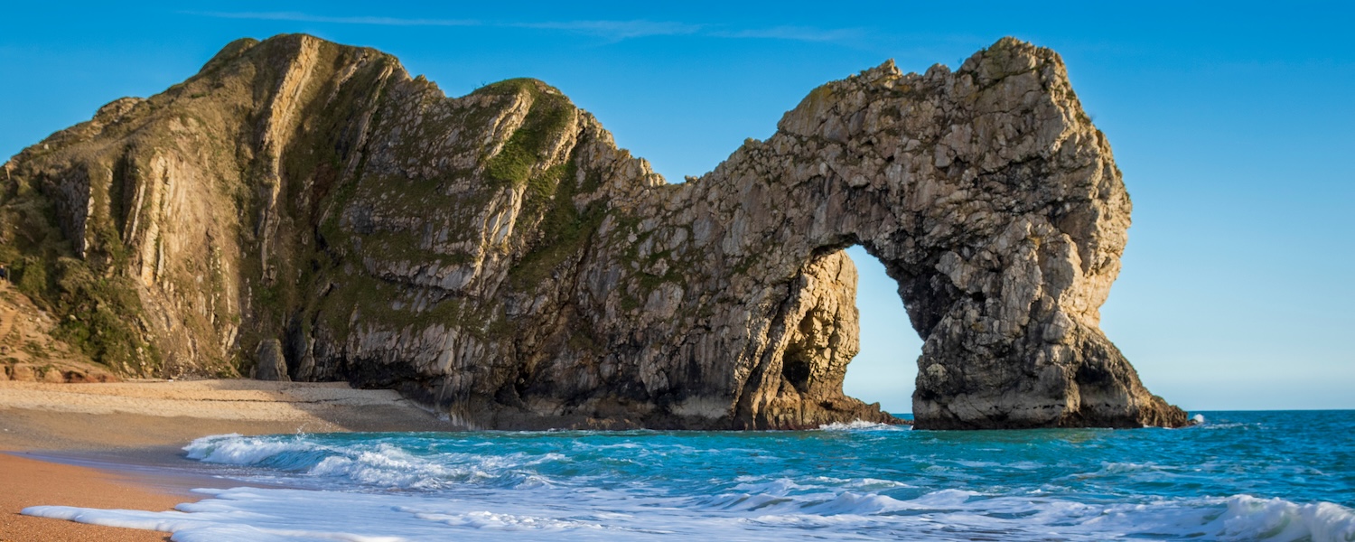 Durdle,Door,,Natural,Limestone,Arch,,Jurassic,Coast,Near,Lulworth,In Bluelight ADS Gazetteer