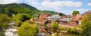 River and building of Denbighshire County Council