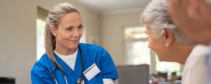 iAssets tracking solutions discussed in by healthcare professional to two patients