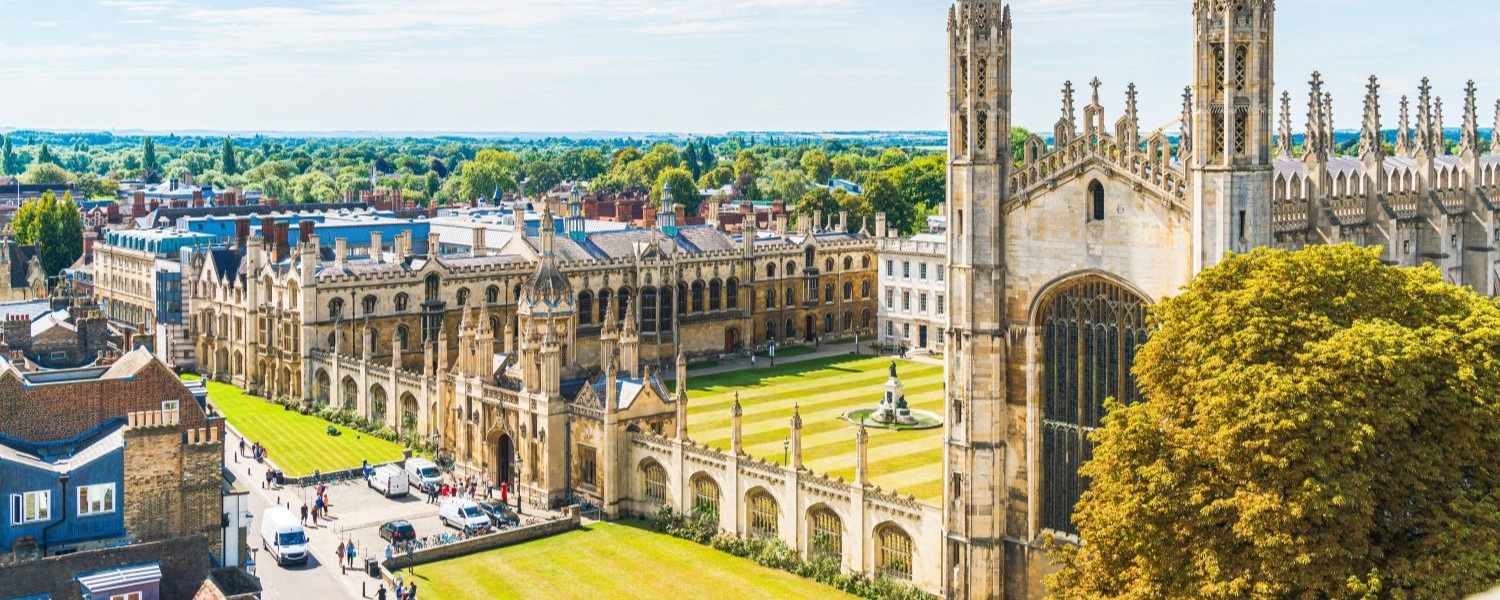 Electoral Services aerial view of Cambridge, United Kingdom, highlighting the flexible voting pilot